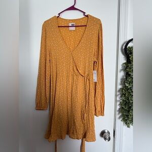 SO Juniors Side-Tie Faux-Wrap Ruffle Dress